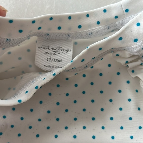 GAP Baby rashguard 2 Swimsuit StartingOut Bundle 12/18 months Floral Polka Print - Picture 6 of 8